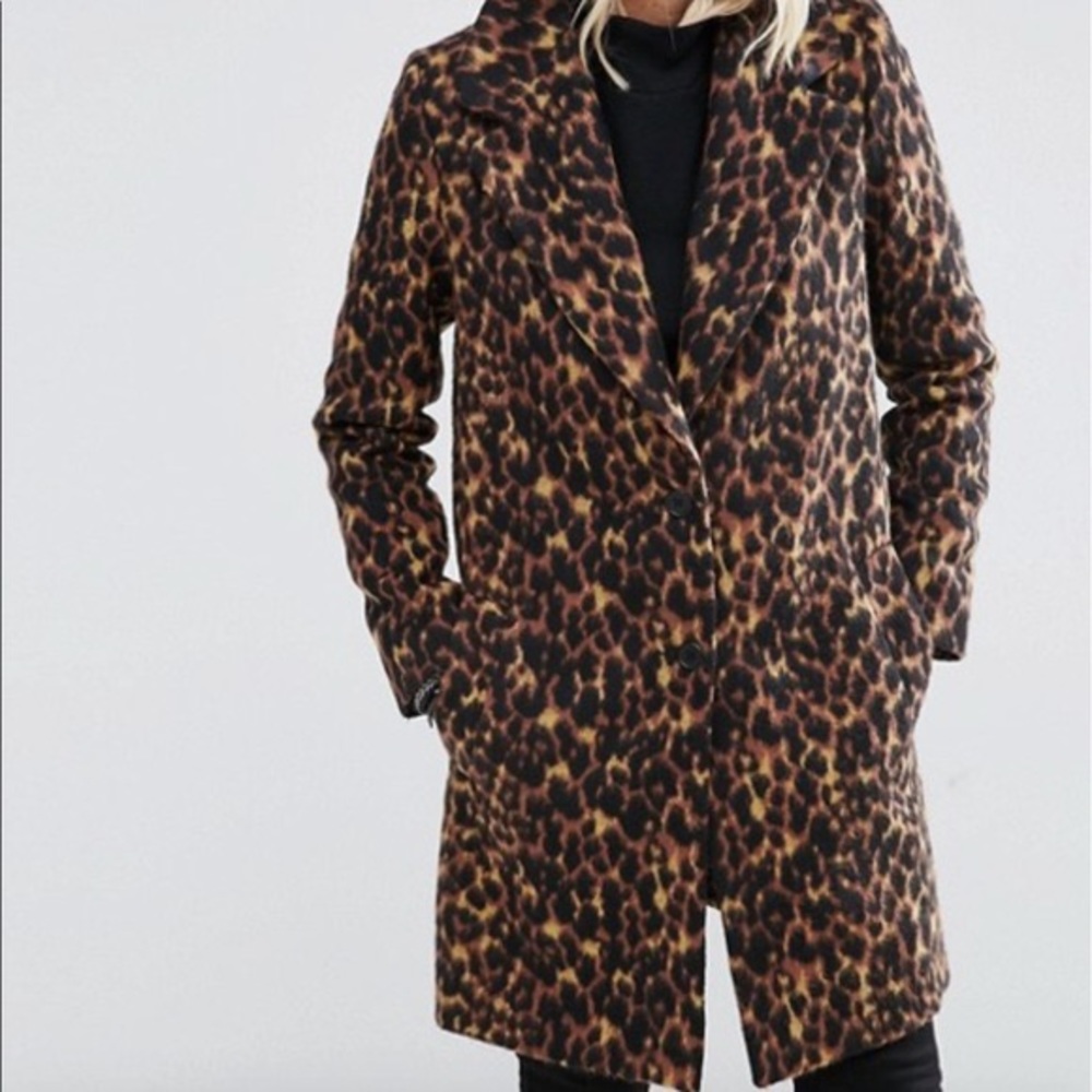 ASOS | Slim Leopard Print Coat